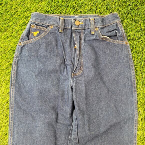 Vintage 80s Wrangler Jeans Womens 2 26x32 Medium-Wash Fraying USA - Picture 11 of 16